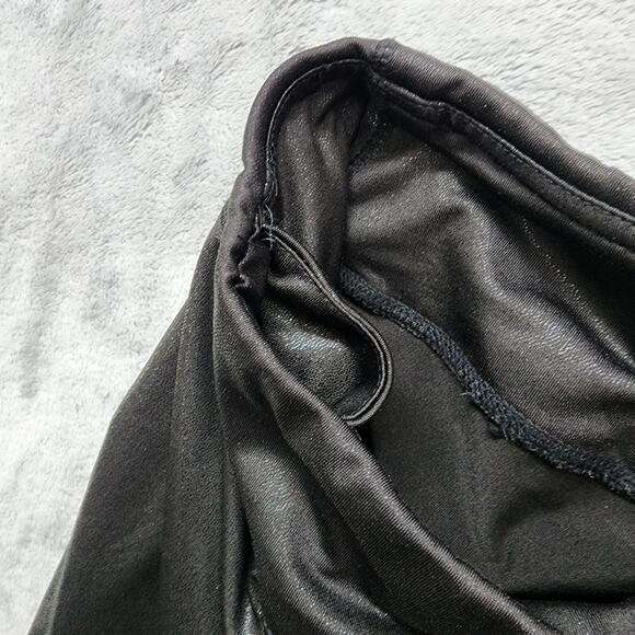 Pro Player Pants Womens 3X Black Shiny Iridescent Cropped Leggings Workout Yoga - Picture 2 of 10